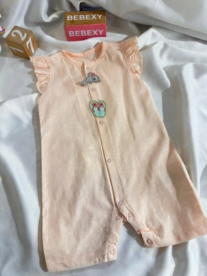 bebexy Süs Detaylı Penye Tulum Somon