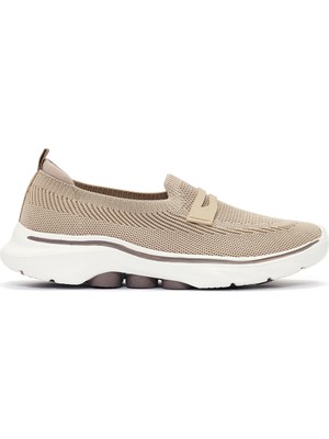Derimod Zero Kadın Bej Kumaş Loafer 26PFE49326F