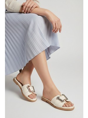 Mammamia Kadın Deri Terlik D26YT-1430