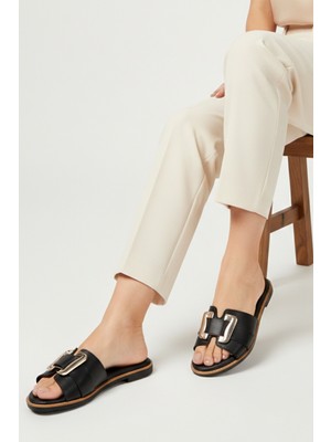 Mammamia Kadın Deri Terlik D26YT-1430