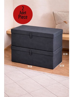 ALAS 2 Adet Çok Amaçlı Baza Altı Giysi&yastık Mega Plus Hurç