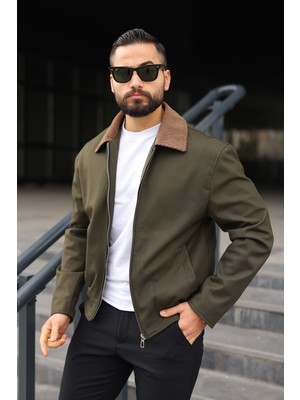 Baselco Kadife Yakalı Trucker Model Ceket