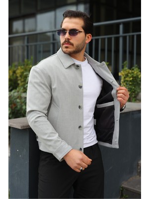 Baselco Spor Şık Rahat Kumaş Düğmeli Mevsimlik Ceket