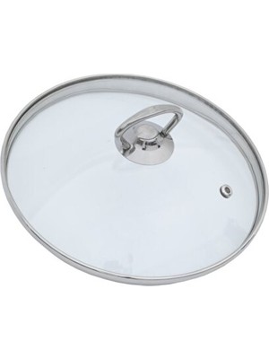 Metal Tepelikli Cam Tencere & Tava Kapağı – 14-40 cm Seçenekli – Isıya Dayanıklı Şeffaf Cam Kapak