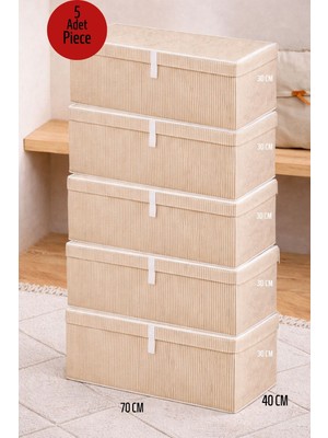 ALAS 5 Adet Çok Amaçlı Baza Altı Giysi&yastık Mega Plus Hurç