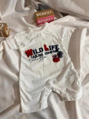 bebexy Wıld Life Yazılı Beyaz Tulum
