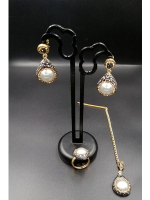 Kaftan Collection Hint Işi Küpe , Yüzük ve Alınlık Aksesuarı