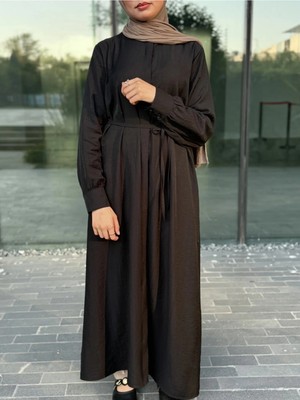 Modaco Uzun Rayon Tunik – Kuşaklı ve Düğmeli