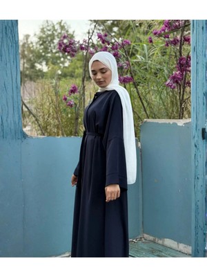 Modaco Fermuarlı Sade Ferace: Dubai Krep Ferahlığı