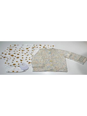 vitvit 1-2 Yaş El Örgüsü Kırçıllı Hırka, Zıbın ve Babet Çorap