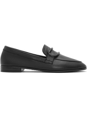 Derimod Kadın Siyah Deri Maskülen Loafer 26PFD350118