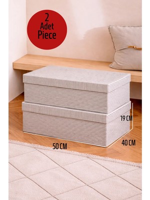 ALAS 2 Adet Çok Amaçlı Baza Altı Giysi&kazak Kutu Hurç