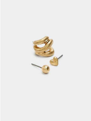 Parfois Gümüş Kaplama Küpe Seti