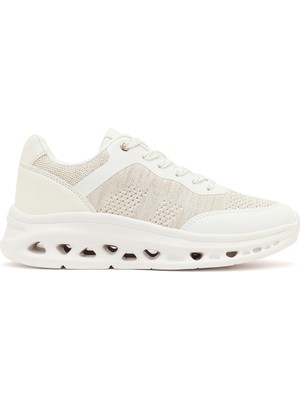 Derimod Kadın Krem Bağcıklı Kalın Tabanlı Sneaker 26PFE457614