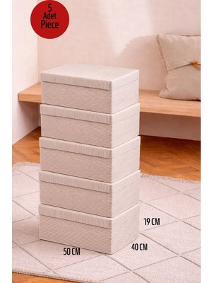 ALAS 5 Adet Çok Amaçlı Baza Altı Giysi&kazak Kutu Hurç