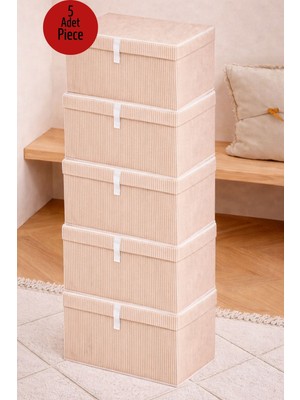 ALAS 5  Adet Çok Amaçlı Baza Altı Mega Boy Giysi Kutu Hurç