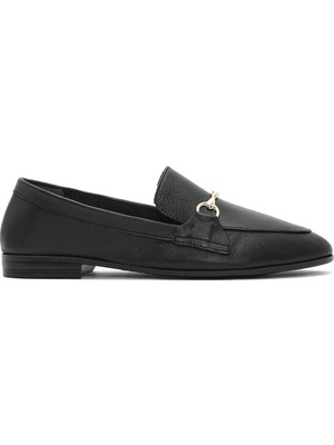 Derimod Kadın Siyah Deri Maskülen Loafer 26PFD350218