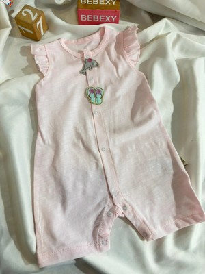 bebexy Süs Detaylı Penye Tulum Pembe