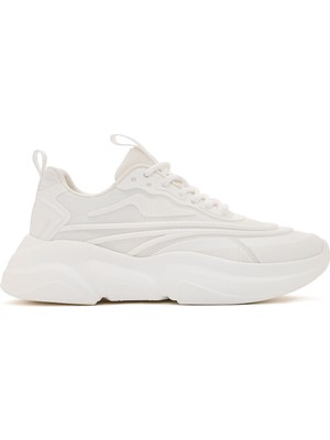 Derimod Kadın Beyaz Bağcıklı Kalın Tabanlı Sneaker 26PFD430614