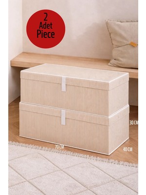 ALAS 2 Adet Çok Amaçlı Baza Altı Giysi&yastık Mega Plus Hurç