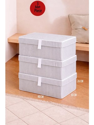 ALAS 3 Adet Çok Amaçlı Baza Altı Giysi & Yastık Mini Hurç