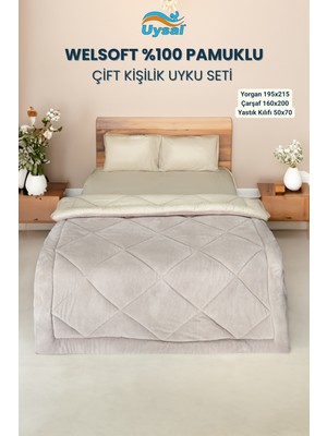 Uysal Yorgan Welsoft Akfil Çift Kişilik Uyku Seti BEJ