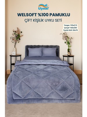 Uysal Yorgan Welsoft Akfil Çift Kişilik Uyku Seti ANTRASİT