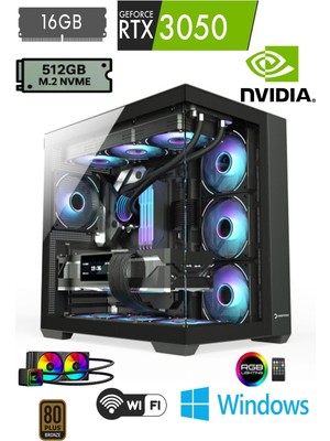 Apphirex Rebirth X85 Ryzen 5 5500 | 16GB Ram | 512GB M2 SSD | RTX3050 | Sıvı Soğutmalı Oyuncu Bilgisayarı