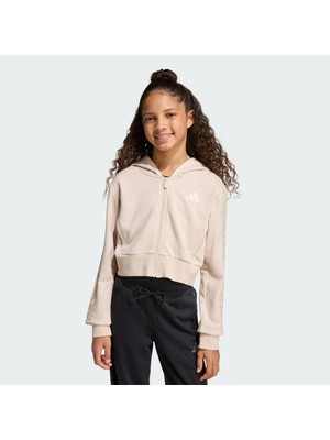 Adidas Sportswear KB6984 Seasonals Anımal Tam Boy Fermuarlı Kapüşonlu Üst