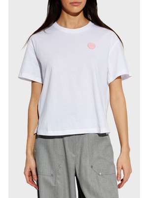 Emporio Armani Pamuklu Relaxed Fit Bisiklet Yaka T Shirt Bayan T Shirt EW004385 AF12597 U0002