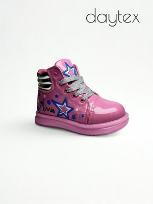 Twingo Kız Çocuk Pembe Yıldız Desenli Parlak Bot & Sneaker