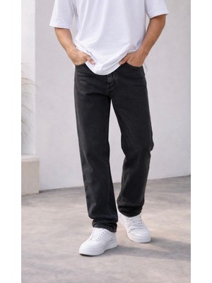 Baselco Erkek Baggy Fit Likralı Premium Kot Pantolon - Urban Bol Kalıp Jean