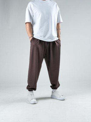 Cocopelli Pileli Kahverengi Erkek Jogger Pantolon COC2921