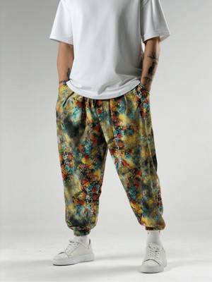 Cocopelli Yeşil Kurukafa Desenli Erkek Şalvar Pantolon COC2923