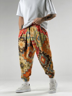 Cocopelli Halı Desenli Erkek Şalvar Pantolon COC2919