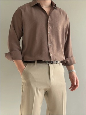 Baselco Relaxed Fit Hafif Rahat Modal Kumaş Gömlek