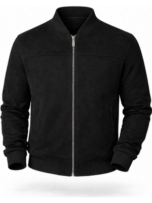 Baselco Premium Slim Fit Bomber Kolej Deri Ceket