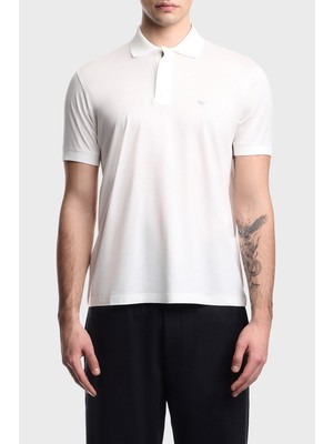 Emporio Armani Pamuk Karışımlı Regular Fit Düğmeli Polo Erkek Polo EM005492 AF24839 U0003
