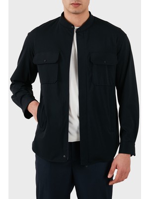 Emporio Armani Regular Fit Klasik Yaka Gizli Fermuarlı Gömlek Erkek Gömlek EM005427 AF23435 UB118