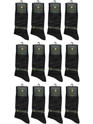 La Pescara La'pescara Ultra Lüks 12'li Zebra Siyah Merserize Erkek Çorap CRP416