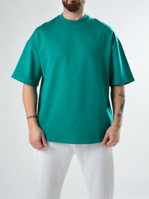 Cocopelli Erkek Yeşil Basic Oversize T-Shirt COC2914