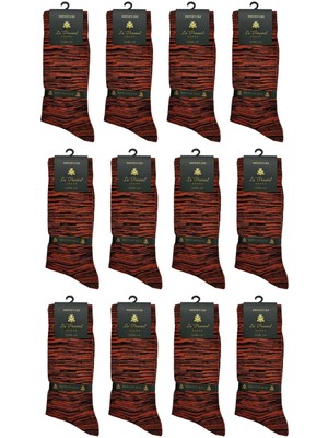 La Pescara La'pescara Ultra Lüks 12'li Zebra Turuncu Merserize Erkek Çorap CRP417