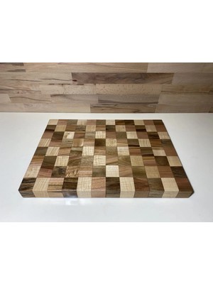 Ahşap Damalı Kesme Tahtası