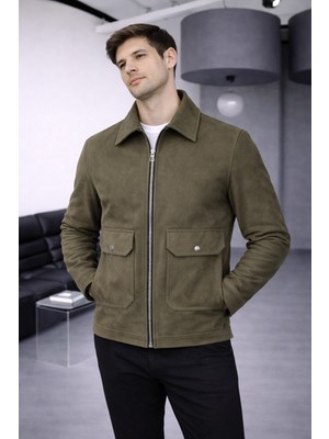 Baselco Cep Detaylı Basic Süet Ceket