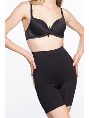 Liyuza Siyah Mı Emay 2032 Popo Açık Masajlı Boxer Korse