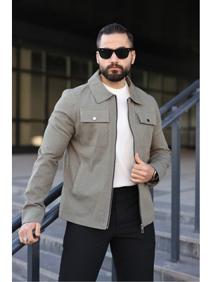 Baselco Cep Kapaklı Basic Keten Ceket