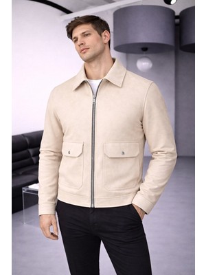 Baselco Cep Detaylı Basic Süet Ceket