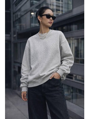 Sweatshirt Bisiklet Yaka Unisex Üçiplik