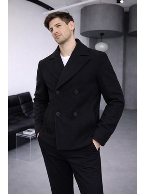 Baselco Kısa Kruvaze Basic Kaşe Ceket