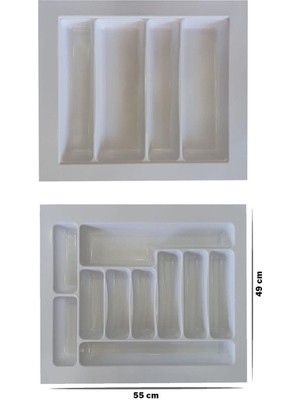 Feyza Design 2'li Düzenleyici Set, Beyaz, 55X49 Cm, Kesilebilir, Pratik ve Şık